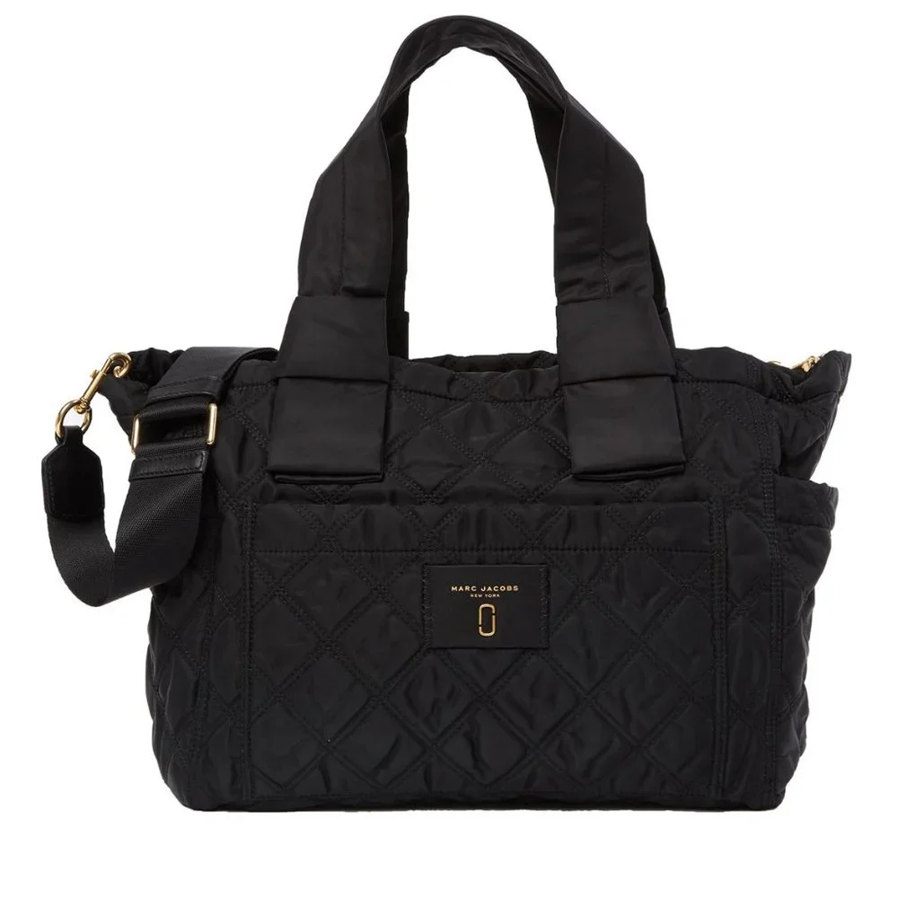 ❤️ NWT Marc Jacobs Quilted Pretty Nylon ElizA Baby Bag Diaper Bag Tote BLACK